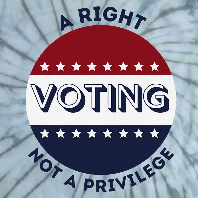 Voting Is A Right Not A Privilege Funny Quote Tie-Dye T-Shirt