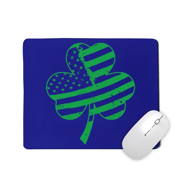 Vintage Irish American Flag Shamrock Gift Cute Gift Mousepad