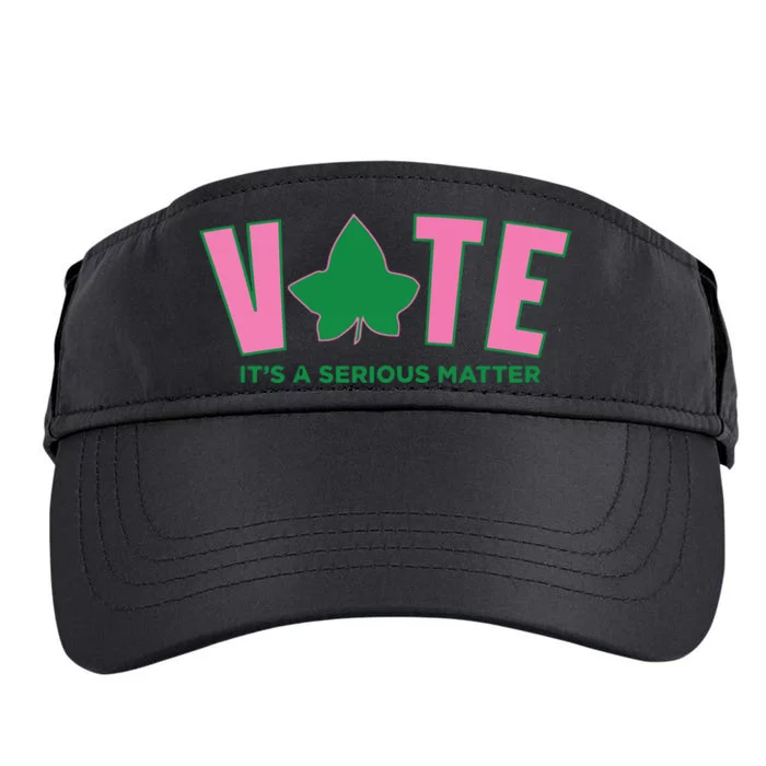 Vote Its A Serious Matter Green Adult Drive Performance Visor