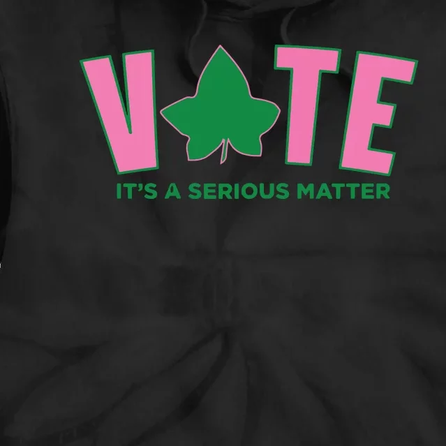 Vote Its A Serious Matter Green Tie Dye Hoodie