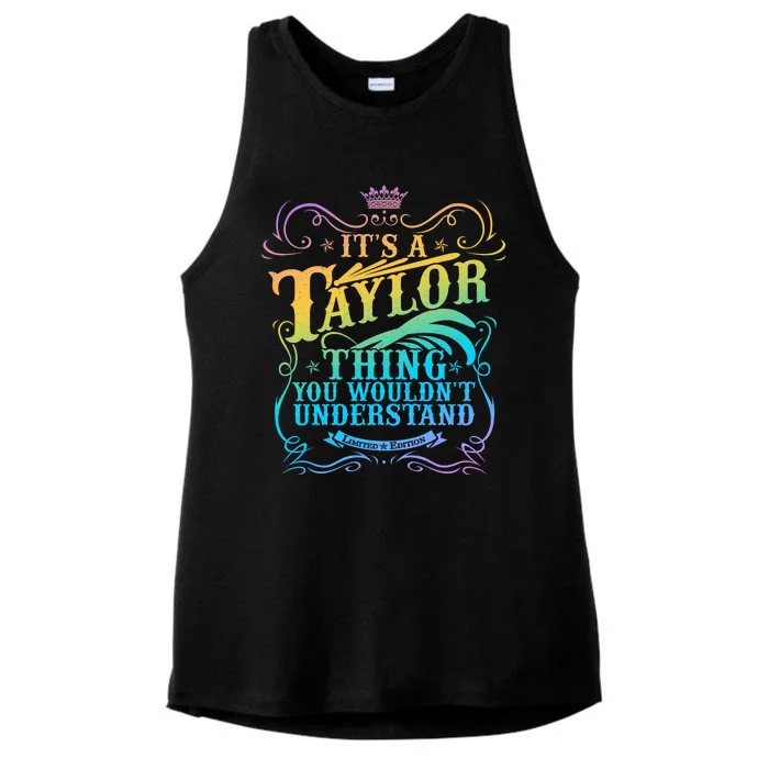 Vintage Its A Taylor Thing You Wouldnt Understand Ladies Tri-Blend Wicking Tank