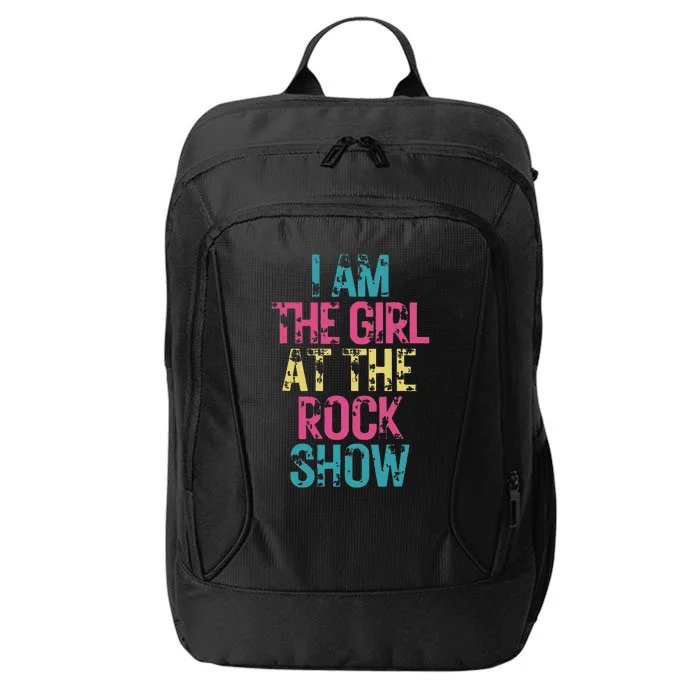 Vintage I Am The Girl At The Ro.Ck Show Rock Music Lover City Backpack