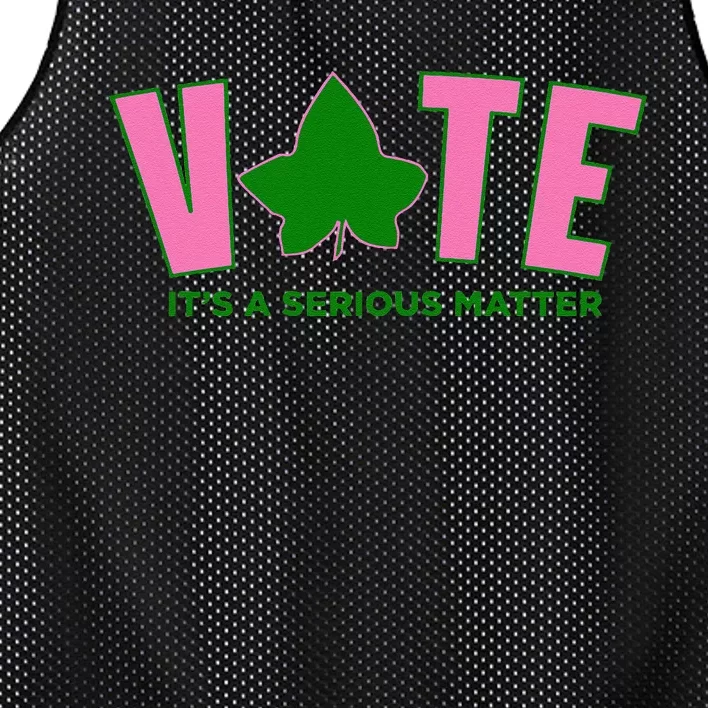 Vote Its A Serious Matter P.Ink And Green Gift Mesh Reversible Basketball Jersey Tank