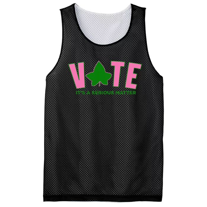 Vote Its A Serious Matter P.Ink And Green Gift Mesh Reversible Basketball Jersey Tank