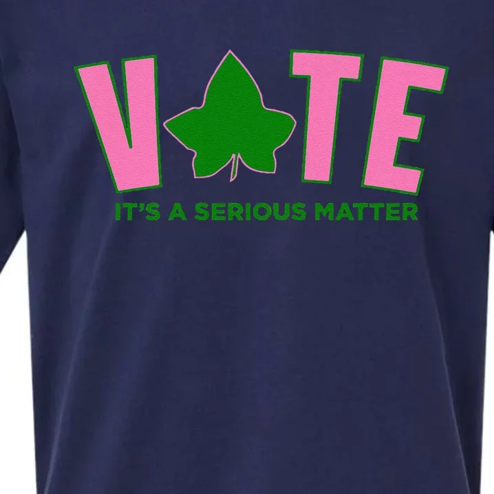 Vote Its A Serious Matter P.Ink And Green Gift Sueded Cloud Jersey T-Shirt