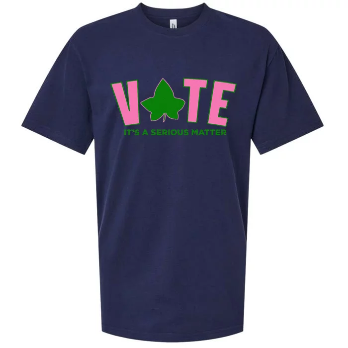 Vote Its A Serious Matter P.Ink And Green Gift Sueded Cloud Jersey T-Shirt