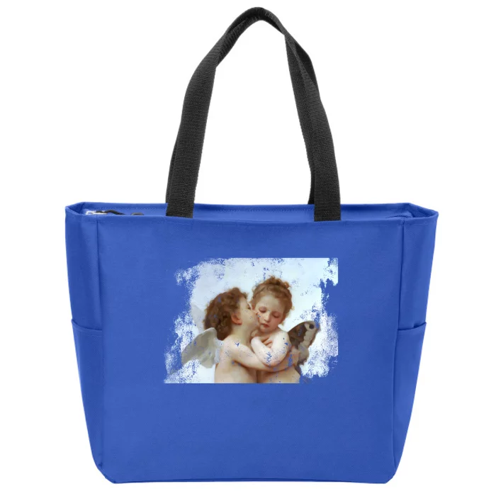 Vintage Ing Angels Distressed Grunge Look Meaningful Gift Zip Tote Bag