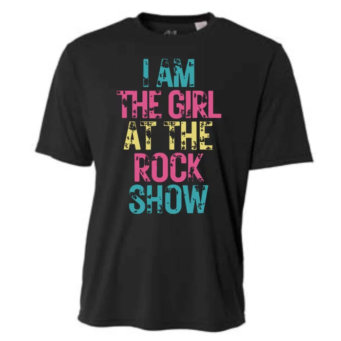 Vintage I Am The Girl At Show Rock Music Lover Cooling Performance Crew T-Shirt