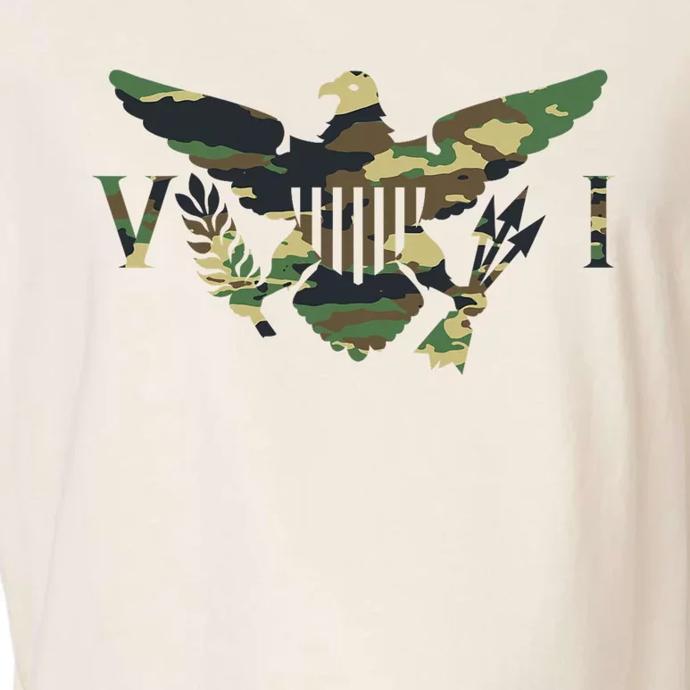 Virgin Islands Army Camo Flag Garment-Dyed Women's Muscle Tee