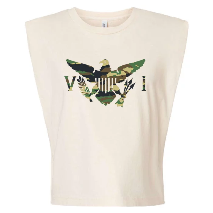 Virgin Islands Army Camo Flag Garment-Dyed Women's Muscle Tee