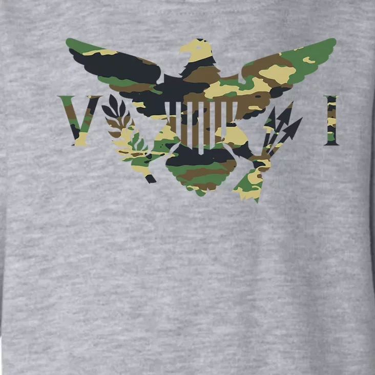 Virgin Islands Army Camo Flag Toddler Hoodie