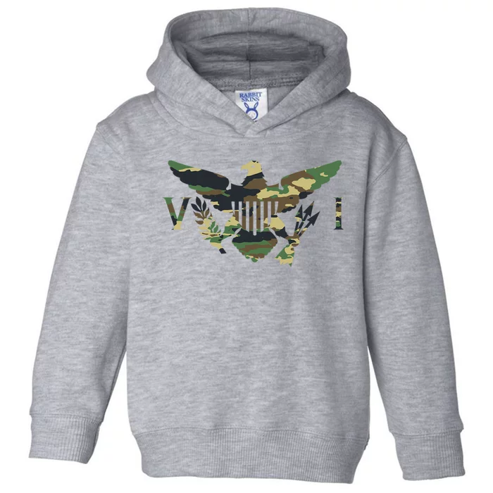 Virgin Islands Army Camo Flag Toddler Hoodie