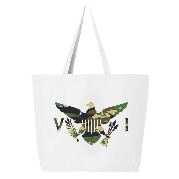 Virgin Islands Army Camo Flag 25L Jumbo Tote