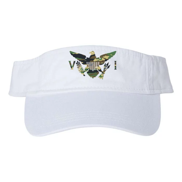 Virgin Islands Army Camo Flag Valucap Bio-Washed Visor