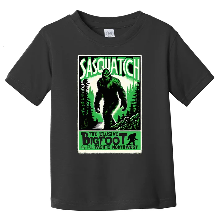 Vintage Inspired Bigfoot Movie Poster Style Toddler T-Shirt