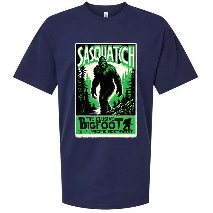 Vintage Inspired Bigfoot Movie Poster Style Sueded Cloud Jersey T-Shirt