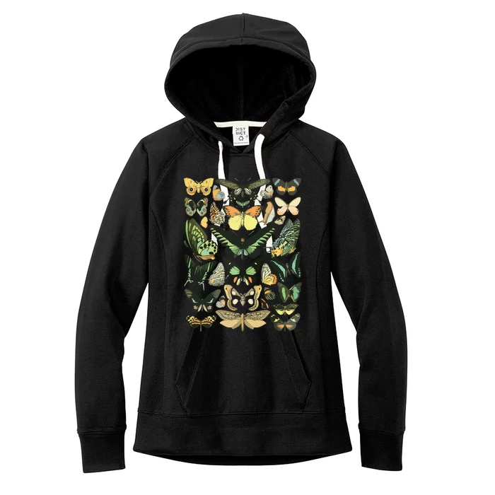 Vintage Inspired Butterfly Chart Women's Fleece Hoodie