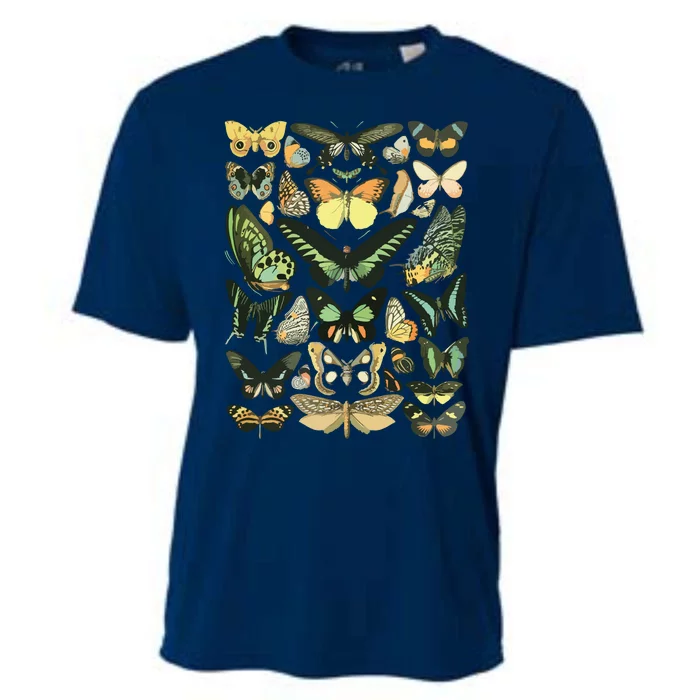 Vintage Inspired Butterfly Chart Cooling Performance Crew T-Shirt