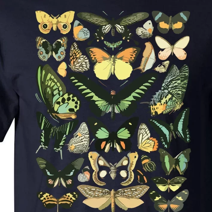 Vintage Inspired Butterfly Chart Tall T-Shirt