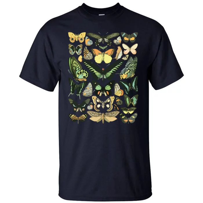 Vintage Inspired Butterfly Chart Tall T-Shirt