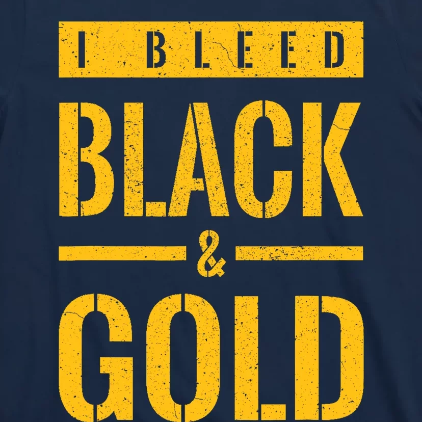 Vintage I Bleed Black And Gold T-Shirt