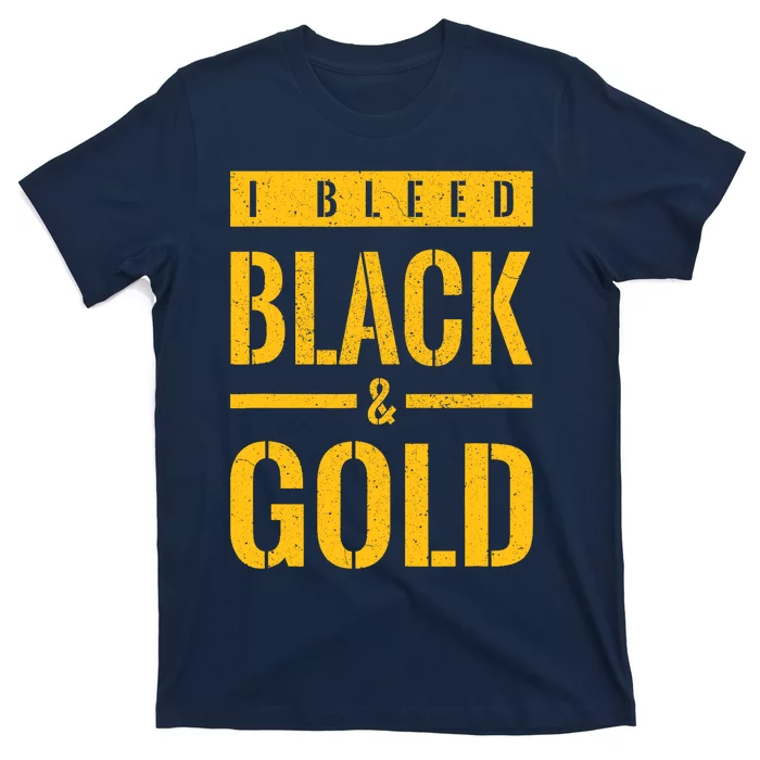 Vintage I Bleed Black And Gold T-Shirt