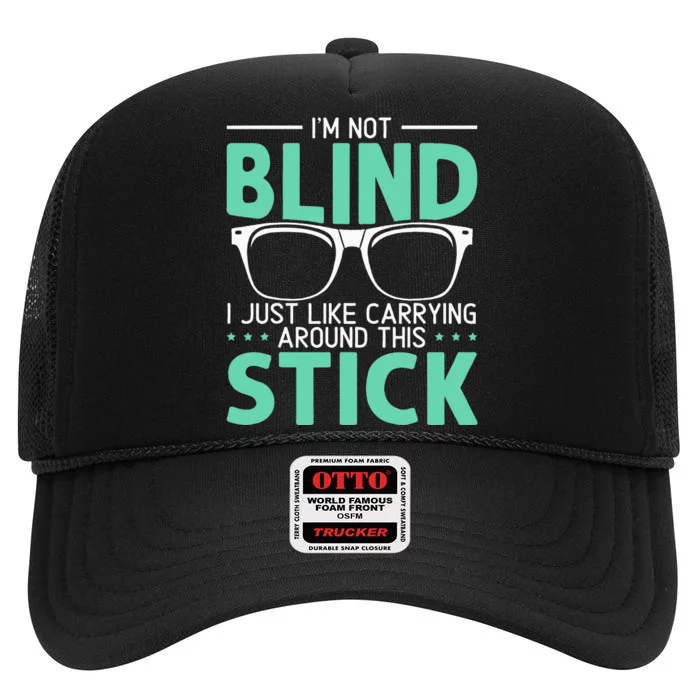 Visually Impaired Braille Visual Blind Awareness High Crown Mesh Trucker Hat