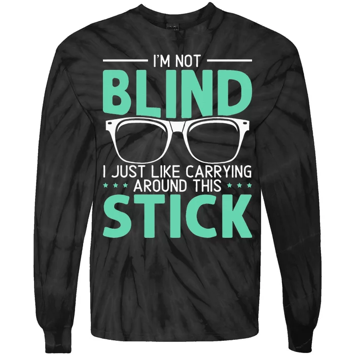 Visually Impaired Braille Visual Blind Awareness Tie-Dye Long Sleeve Shirt