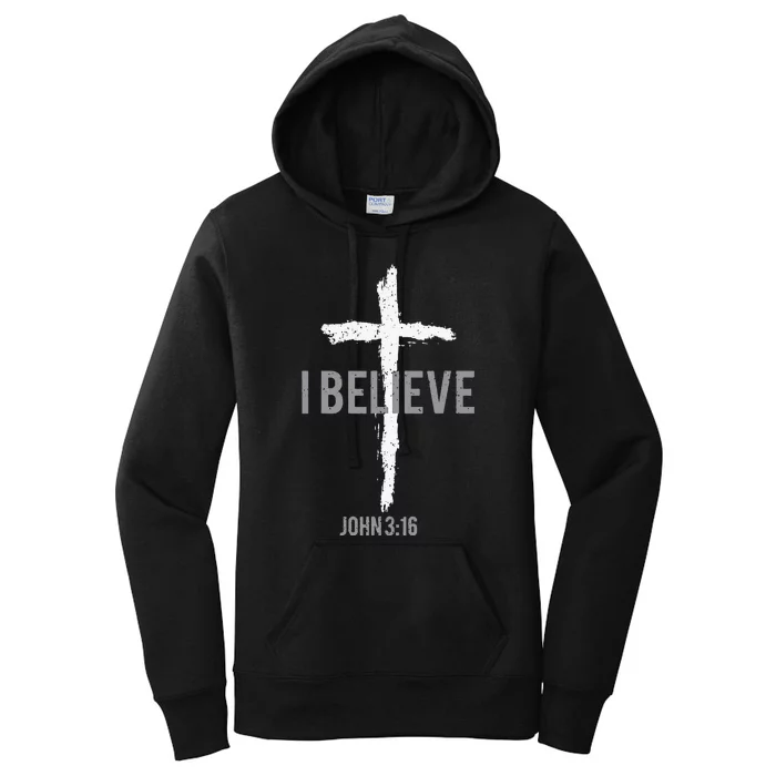 Vintage I Believe John 3_16 Christian Women's Pullover Hoodie