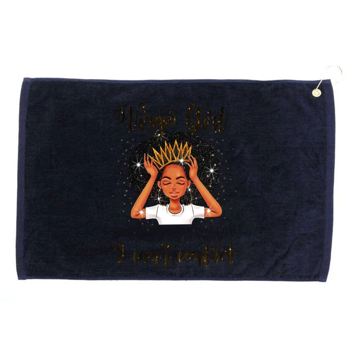 Virgo I Cant Control Zodiac Birthday Black Meaningful Gift Grommeted Golf Towel