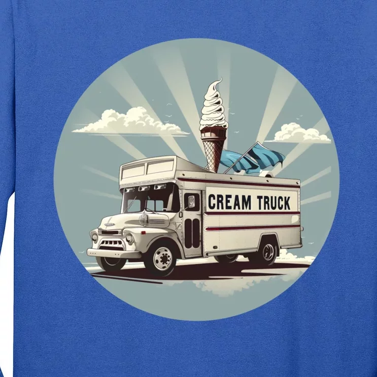 Vacation Ice Cream Truck Costume For Summer Memories Lovers Gift Tall Long Sleeve T-Shirt