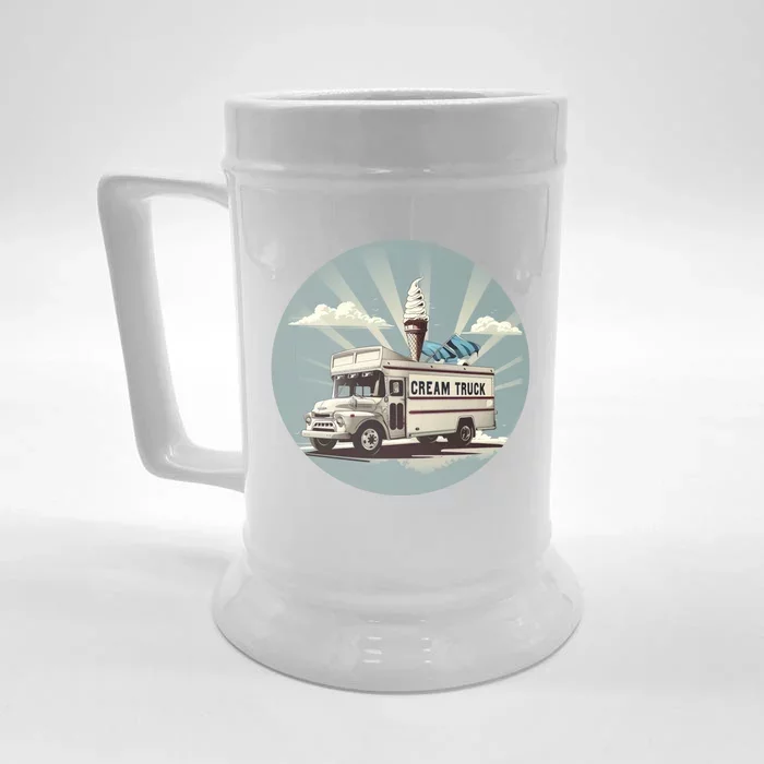 Vacation Ice Cream Truck Costume For Summer Memories Lovers Gift Front & Back Beer Stein