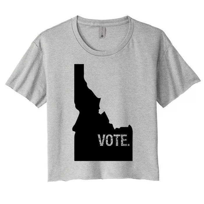 Vote Idaho Cute Gift Election Day State Voting Gift Women's Crop Top Tee