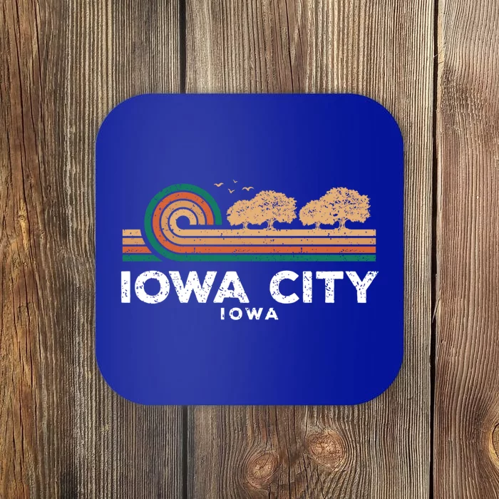 Vintage Iowa City Sunset Iowa Souvenir Meaningful Gift Coaster