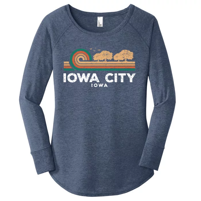 Vintage Iowa City Sunset Iowa Souvenir Meaningful Gift Women's Perfect Tri Tunic Long Sleeve Shirt