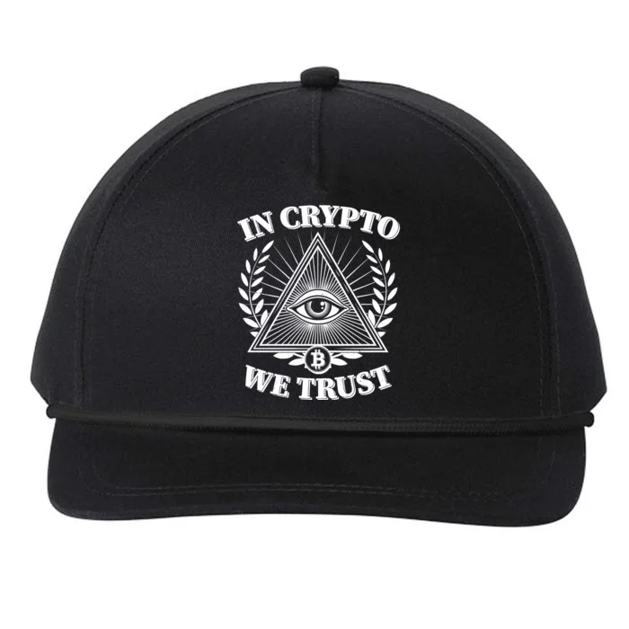 Vintage In Crypto We Trust Eye Of Providence Snapback Five-Panel Rope Hat