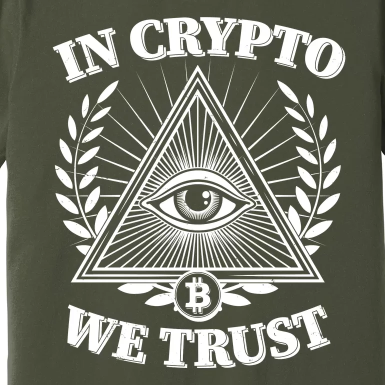 Vintage In Crypto We Trust Eye Of Providence Premium T-Shirt