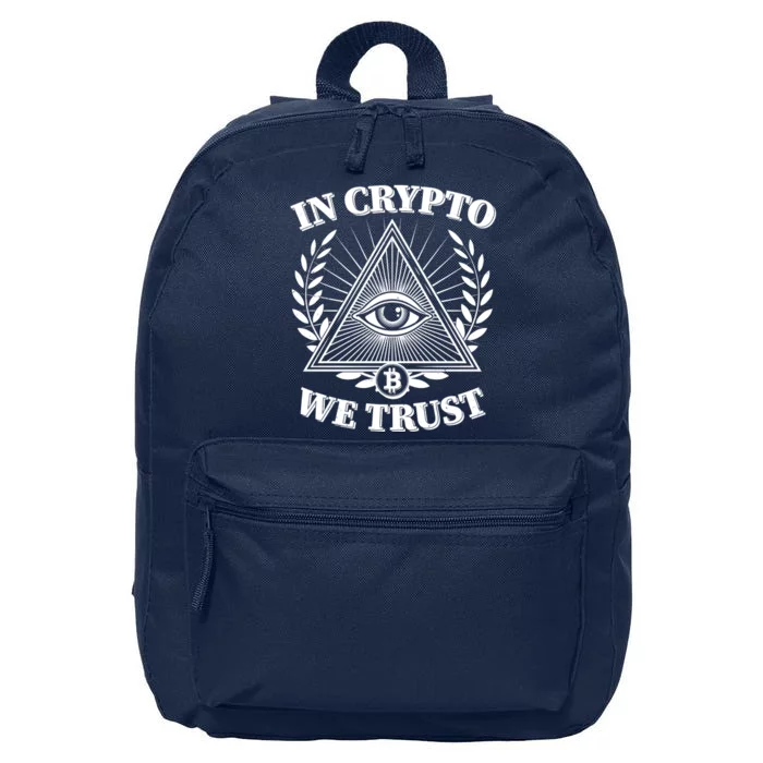 Vintage In Crypto We Trust Eye Of Providence 16 in Basic Backpack