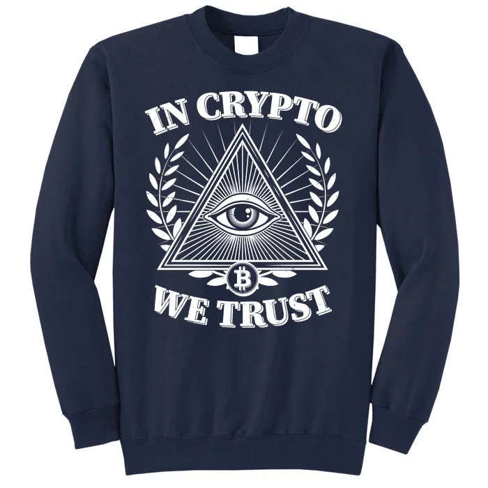 Vintage In Crypto We Trust Eye Of Providence Tall Sweatshirt