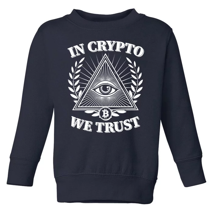 Vintage In Crypto We Trust Eye Of Providence Toddler Sweatshirt