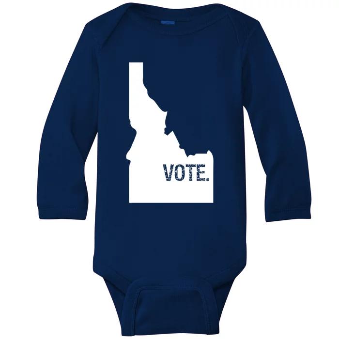 Vote Idaho Cool Gift Election Day State Voting Gift Baby Long Sleeve Bodysuit