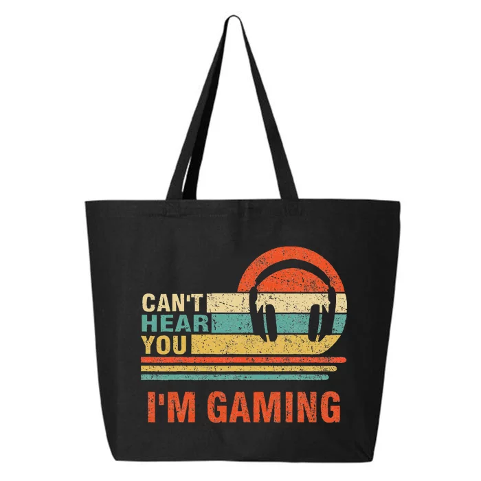 vintage I Can't Hear You I'm Gaming Gift 25L Jumbo Tote