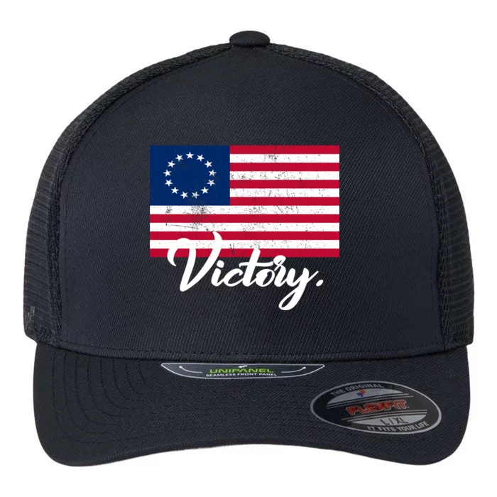 Victory America Betsy Ross Flag 1776 Flexfit Unipanel Trucker Cap