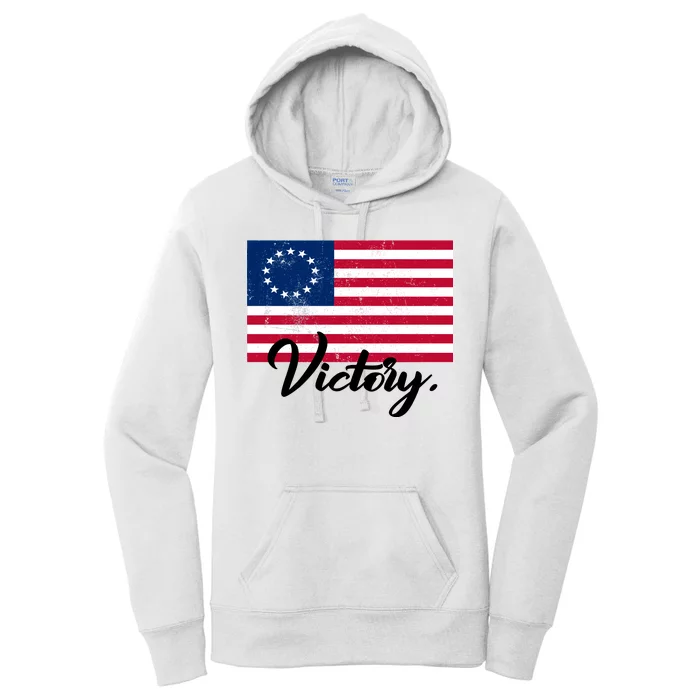 Victory America Betsy Ross Flag 1776 Women's Pullover Hoodie