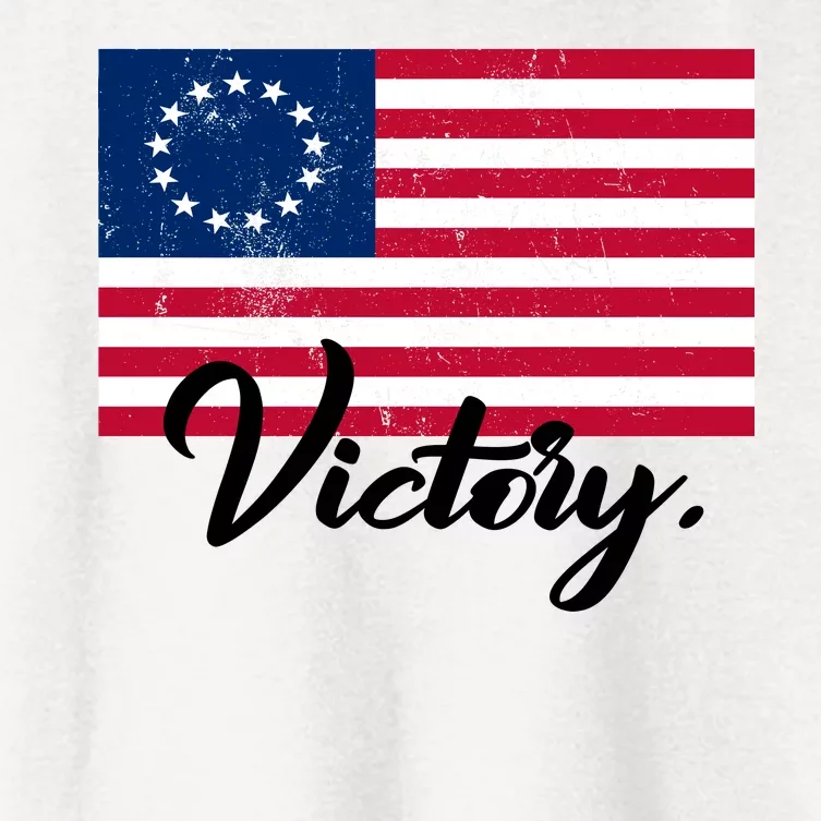 Victory America Betsy Ross Flag 1776 Women's Crop Top Tee