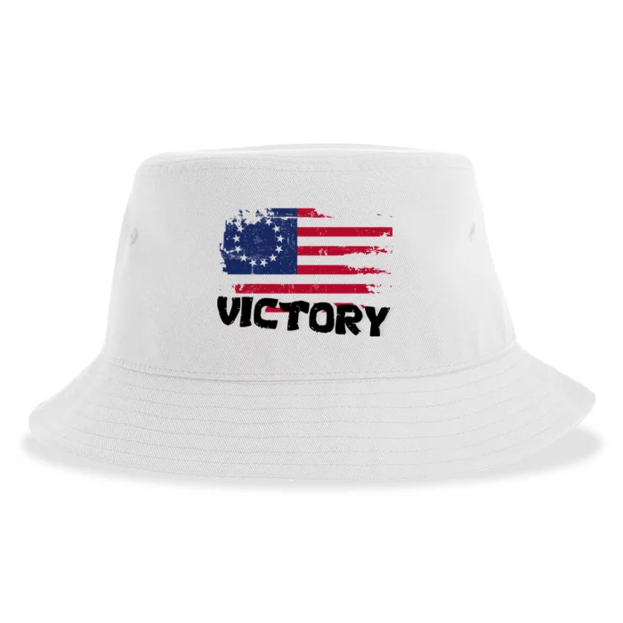 Victory Betsy Ross Original Flag Sustainable Bucket Hat