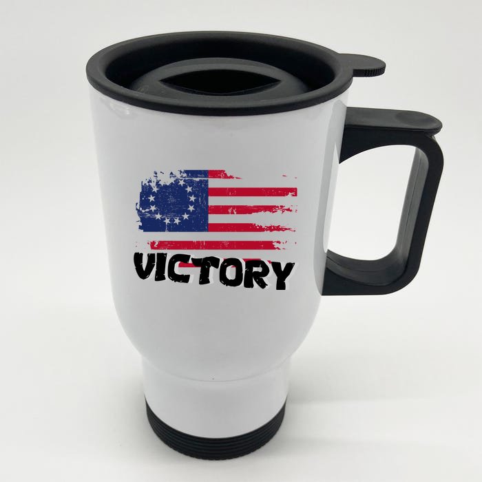 Victory Betsy Ross Original Flag Front & Back Stainless Steel Travel Mug