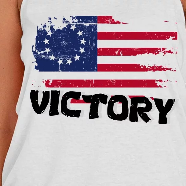 Victory Betsy Ross Original Flag Women's Knotted Racerback Tank