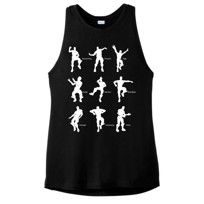 Victory Royale Gamer Dance Moves Ladies Tri-Blend Wicking Tank