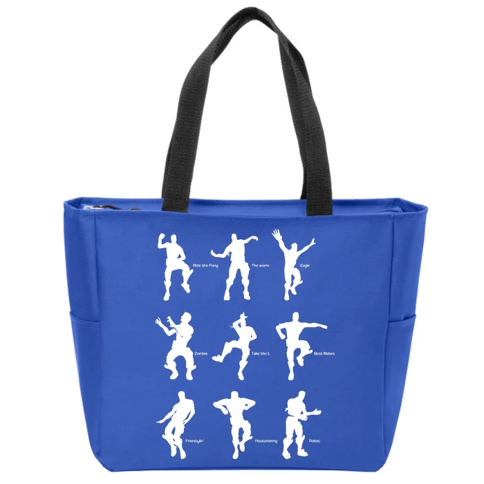 Victory Royale Gamer Dance Moves Zip Tote Bag